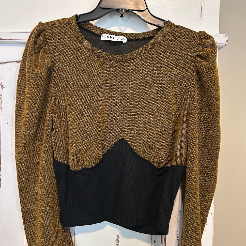 Love J Golden and Black Women's Blouse
